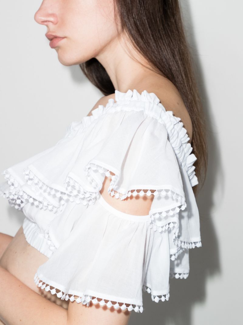 Cata Ruffled Off-the-shoulder Top