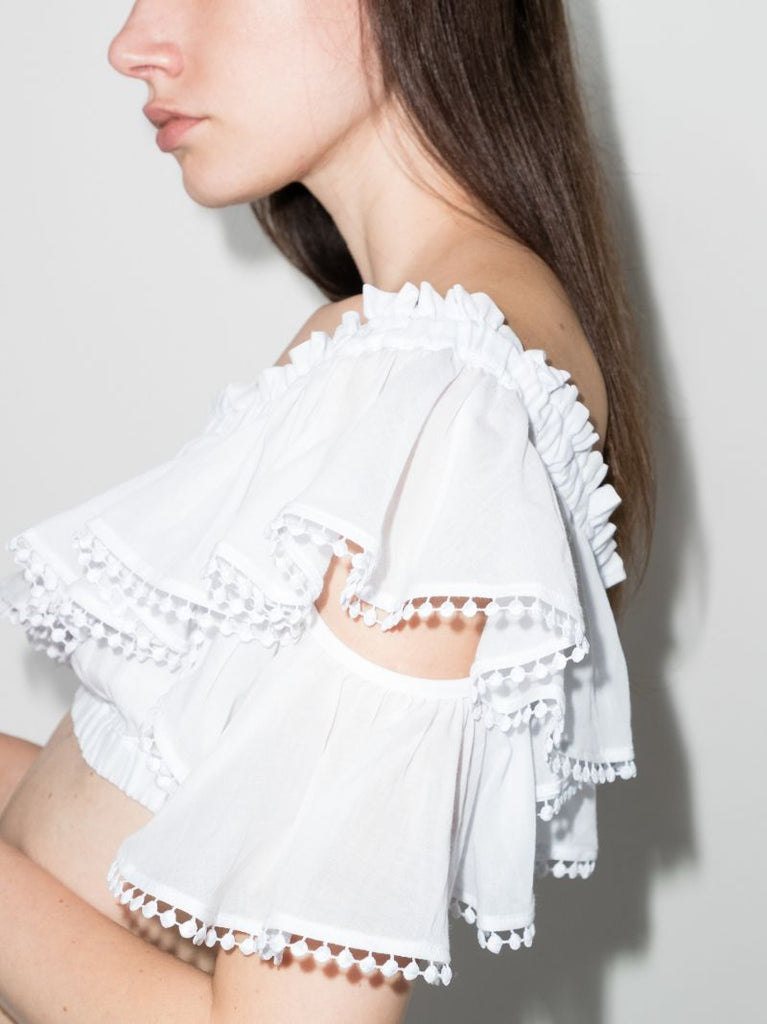 Cata Ruffled Off-the-shoulder Top