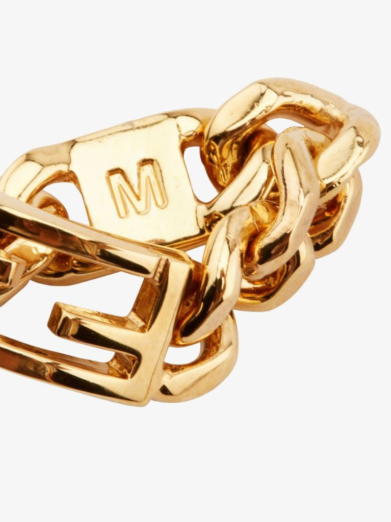 Gold Tone Ff Chain Ring
