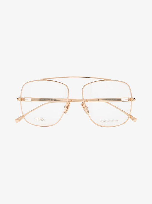 Rose Gold Tone Aviator-style Optical Glasses