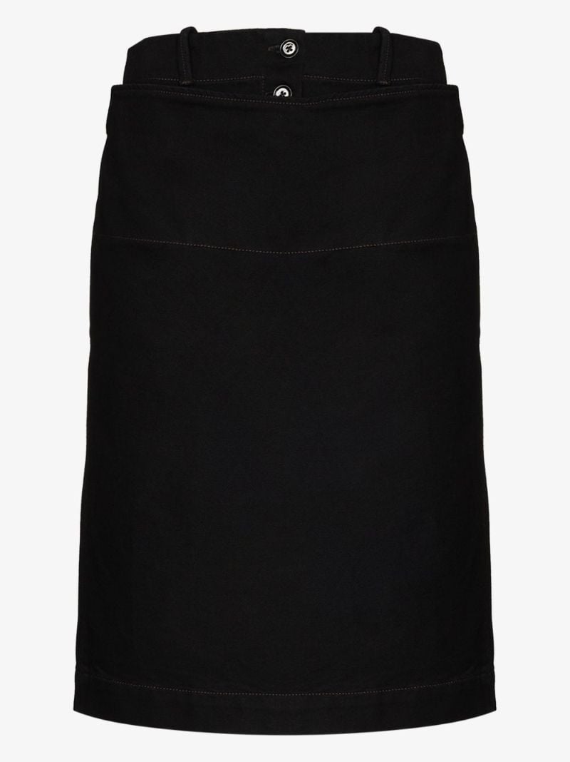High Waist Straight Denim Skirt