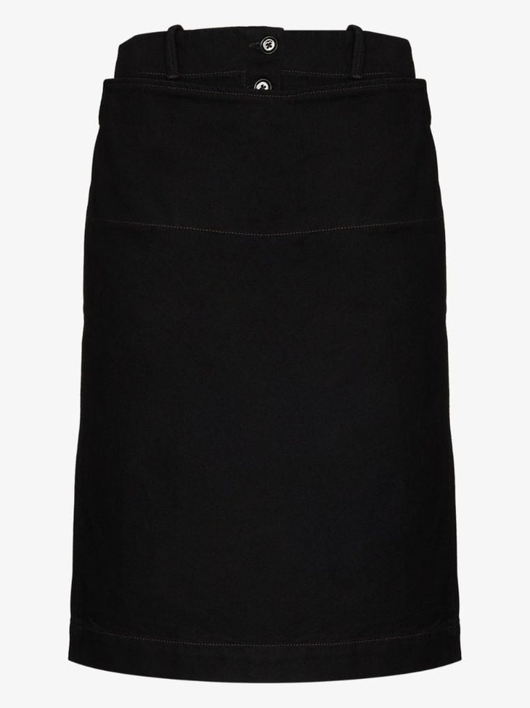 High Waist Straight Denim Skirt