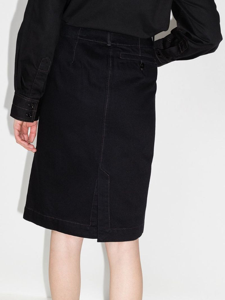 High Waist Straight Denim Skirt