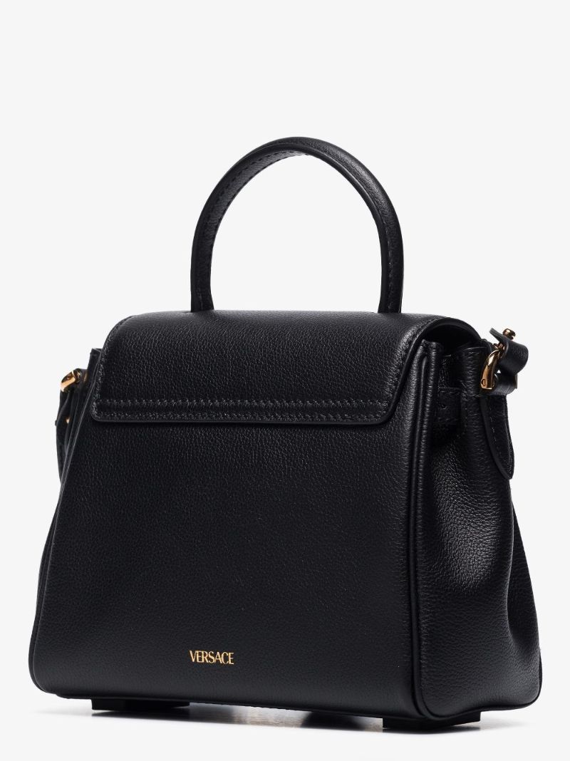 Black La Medusa Small Leather Shoulder Bag