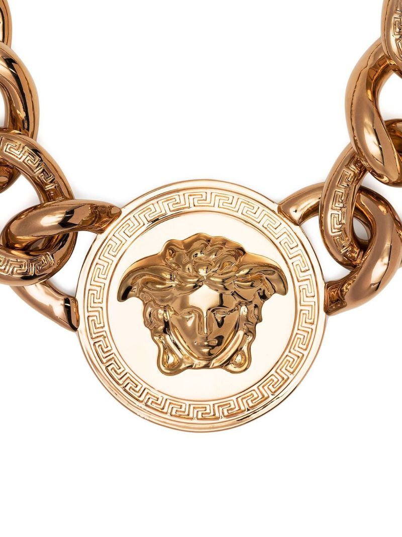 Gold-tone Medusa Chain Necklace