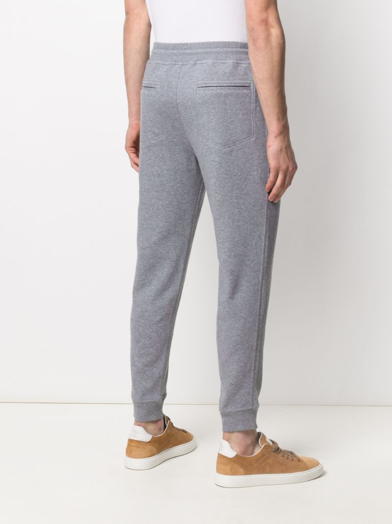 Grey Drawstring Cotton Track Pants