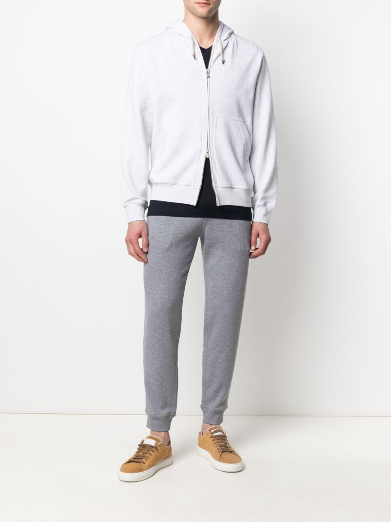 Grey Drawstring Cotton Track Pants