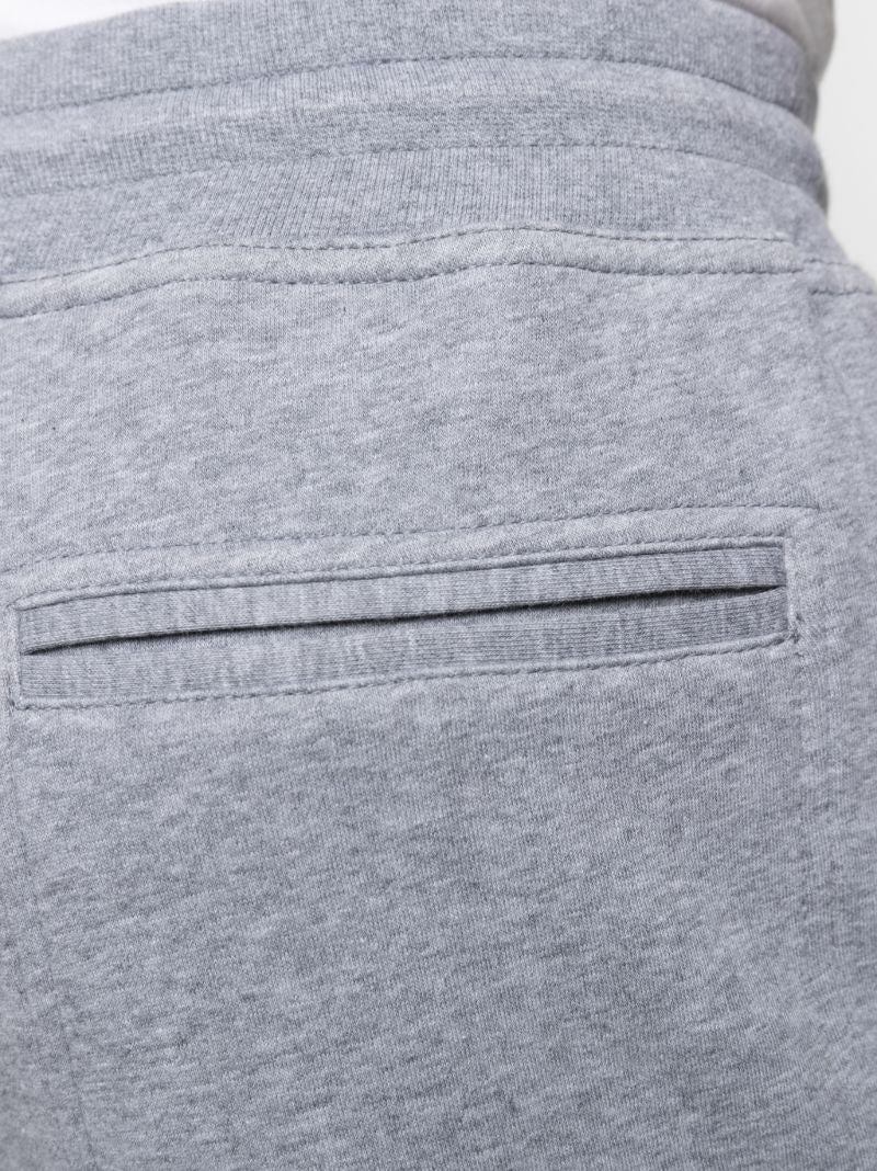 Grey Drawstring Cotton Track Pants