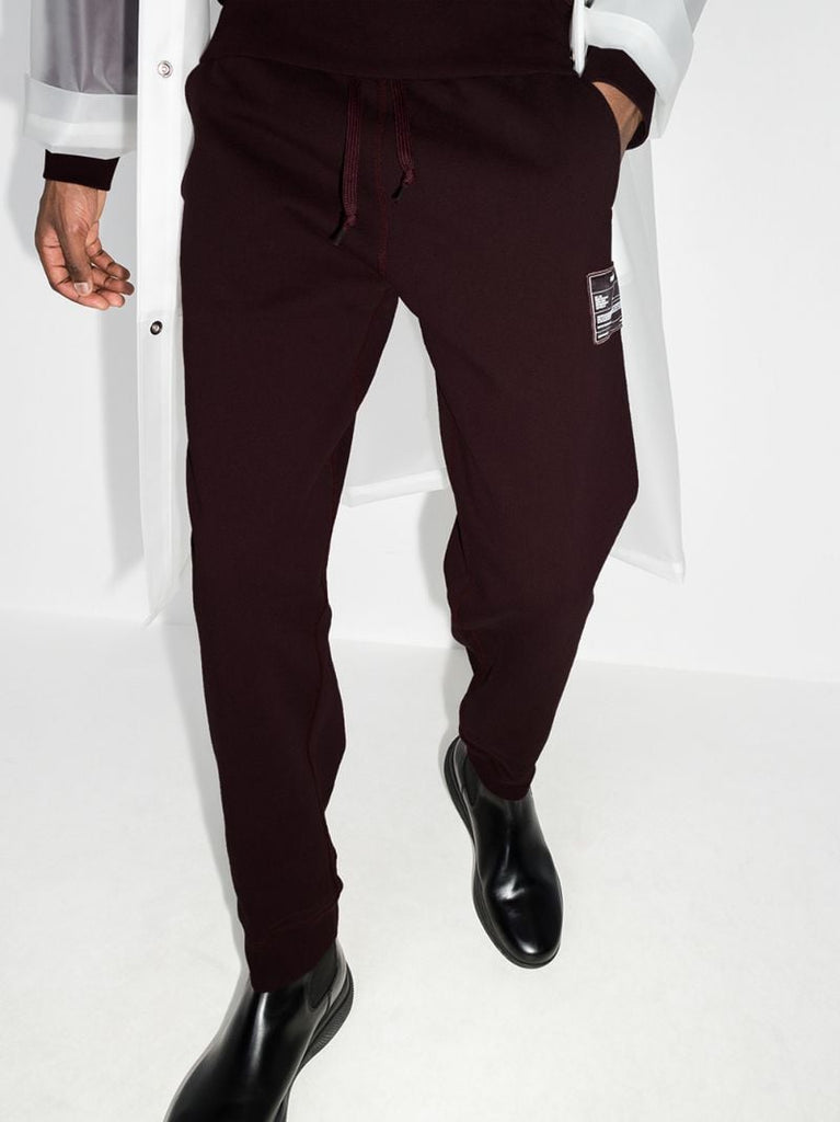 Logo Patch Cotton Track Pants