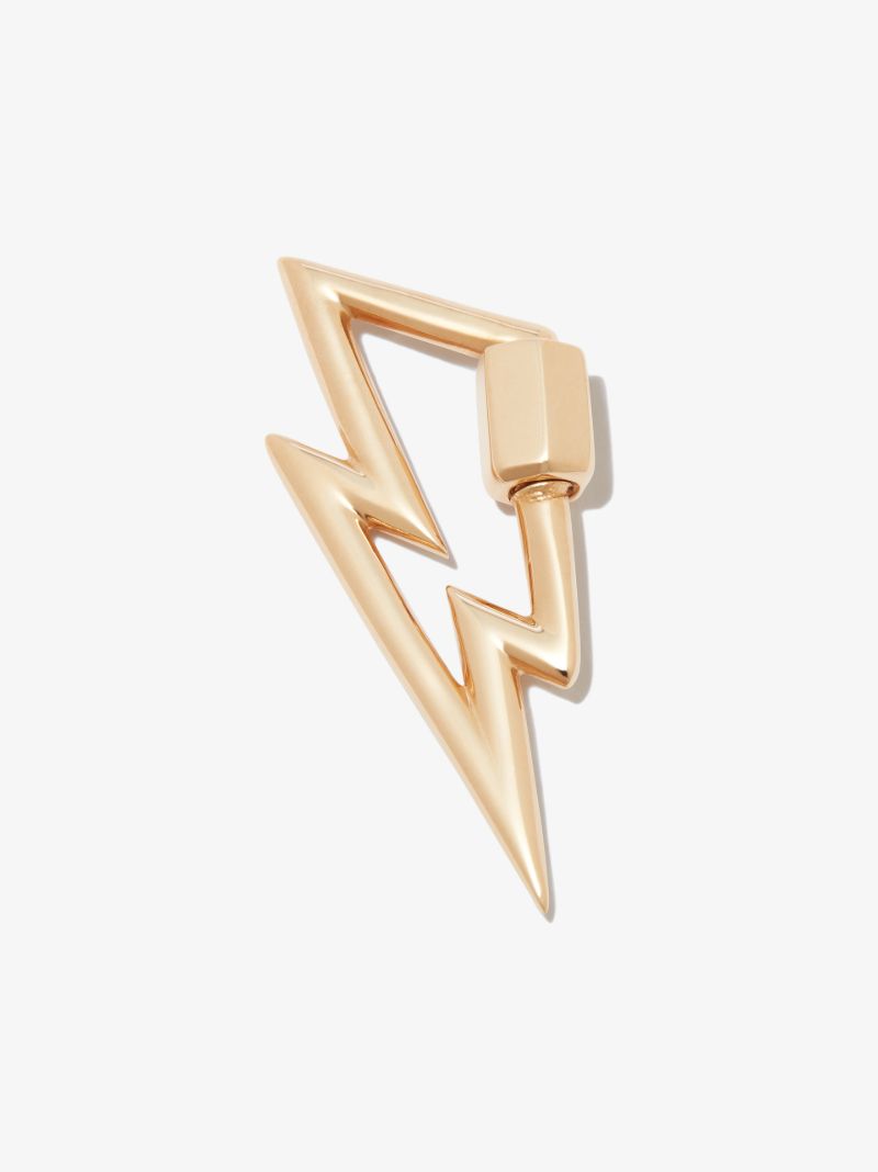 14k Yellow Gold Bolt Lock Charm