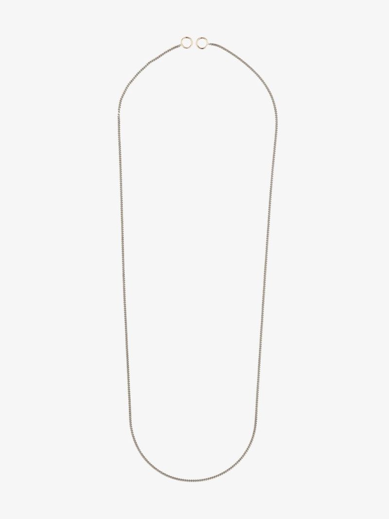 Sterling Silver Medium Curb Chain 24 Inch Necklace