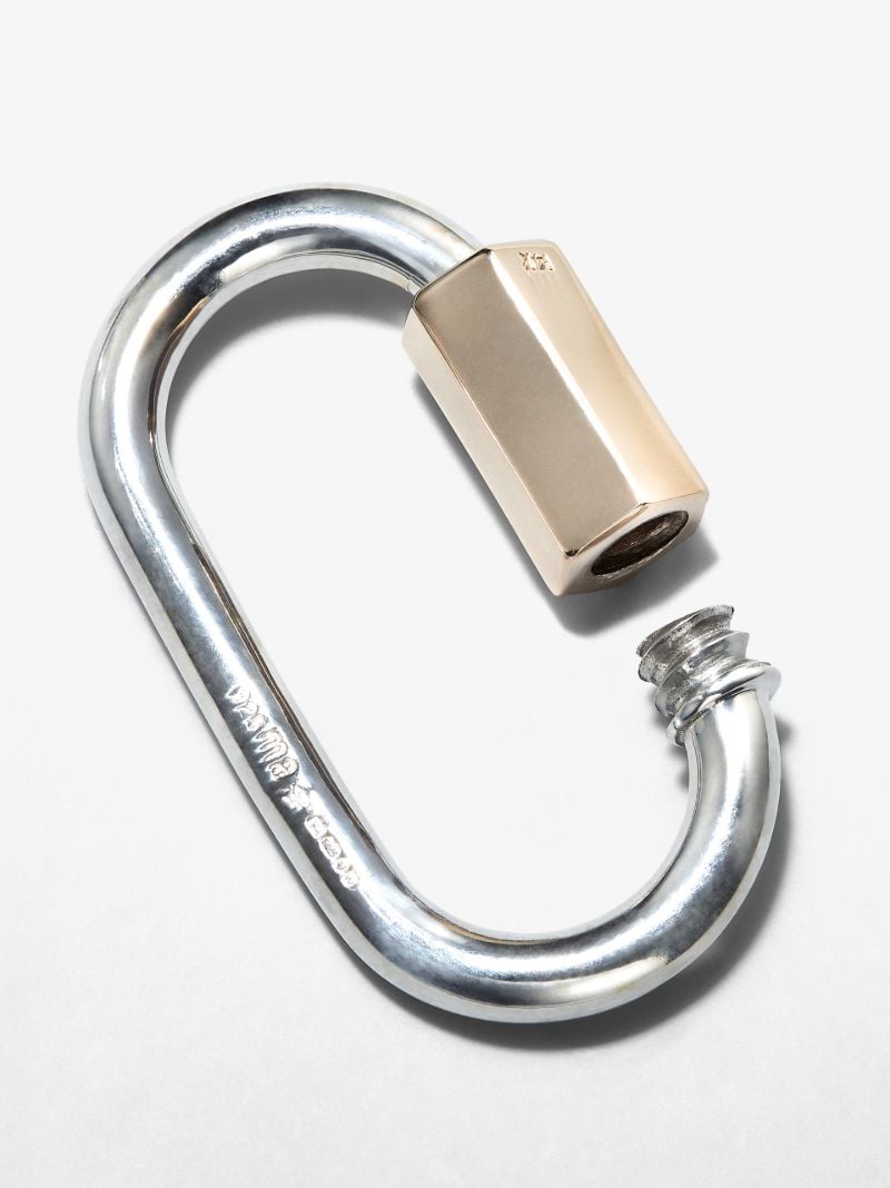 Sterling Silver and 14k Yellow Gold Regular Lock Charm