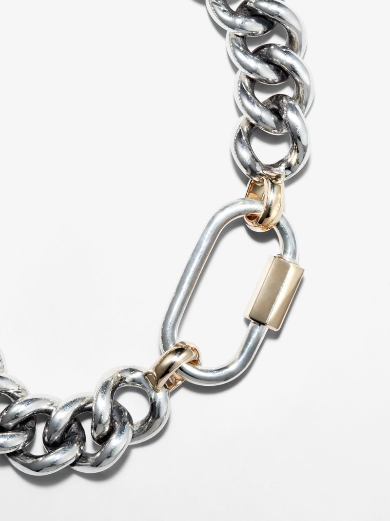 Sterling Silver and 14k Yellow Gold Regular Lock Charm