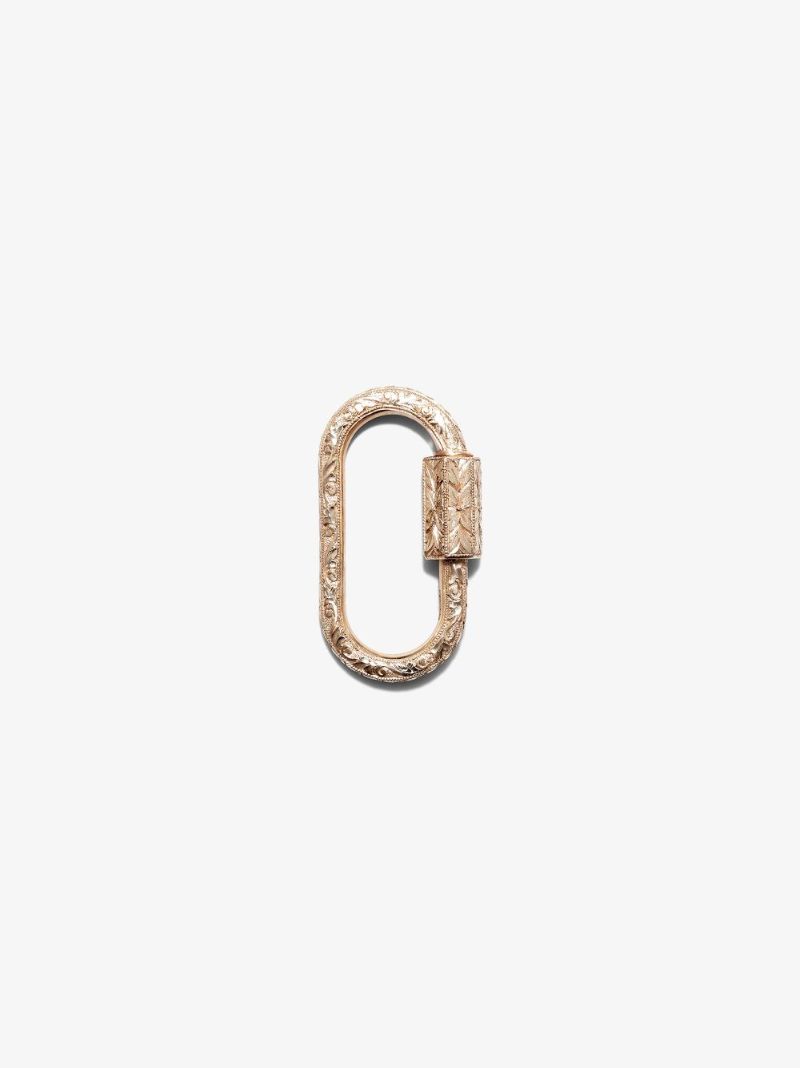 14k Yellow Gold Regular Engraved Lock Charm