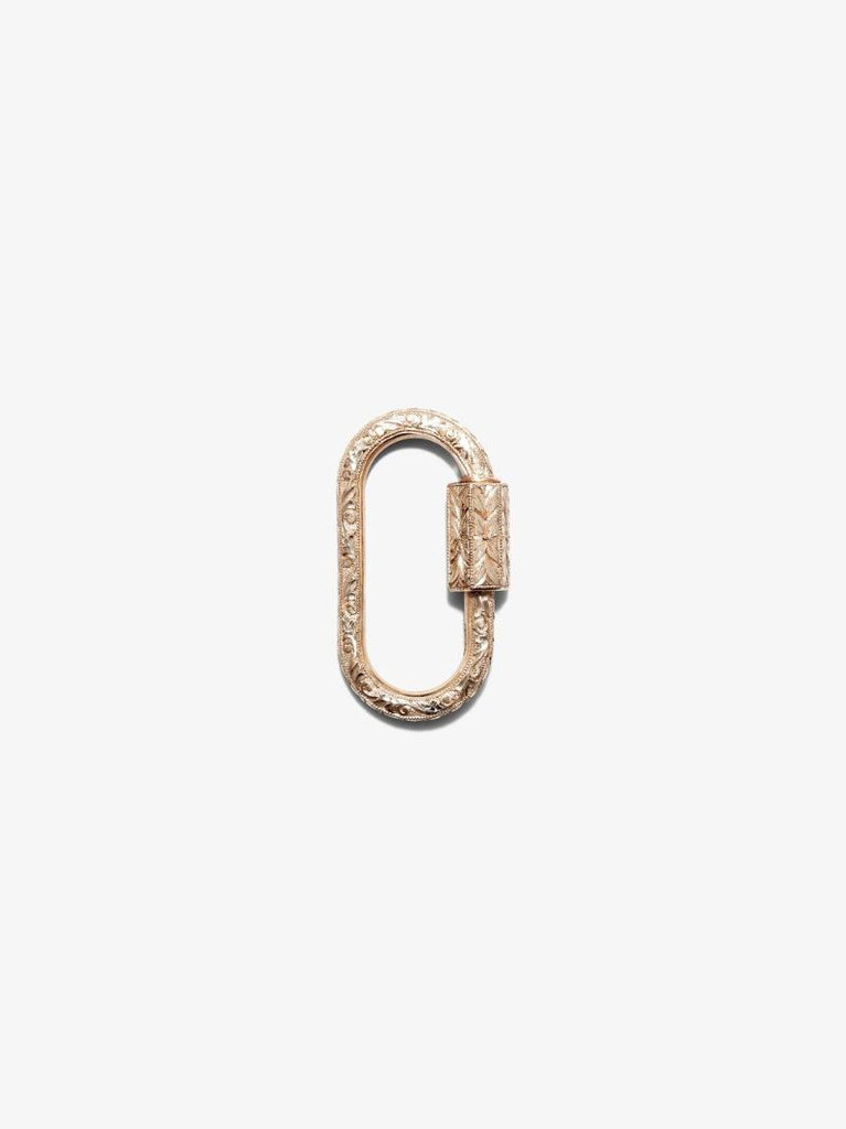 14k Yellow Gold Regular Engraved Lock Charm