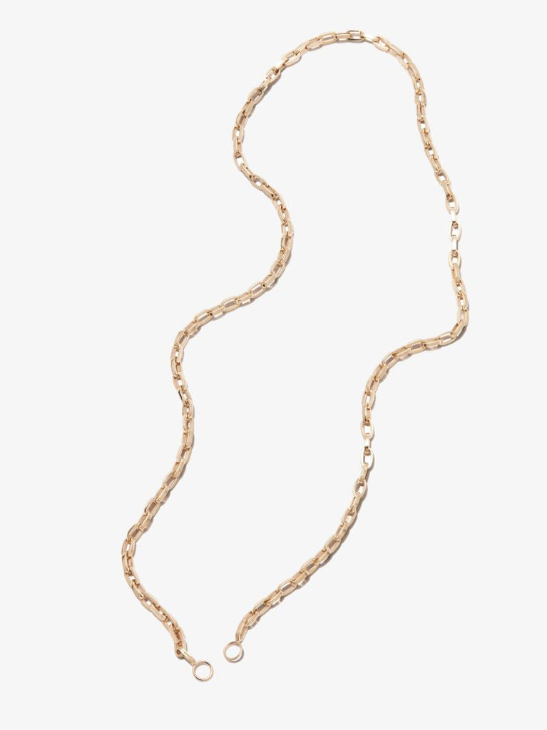 14k Yellow Gold Biker Chain 24 Inch Necklace