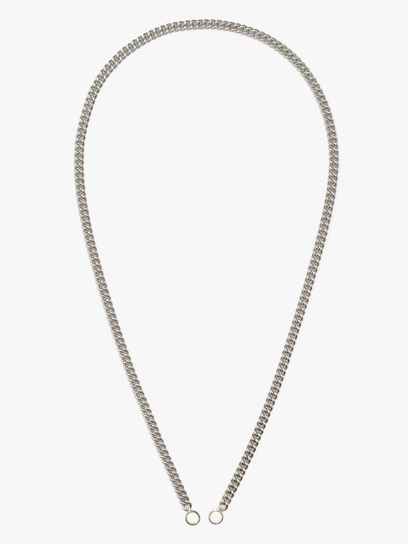 Sterling Silver and 14k Yellow Gold Heavy Curb Chain 22 Inch Necklace
