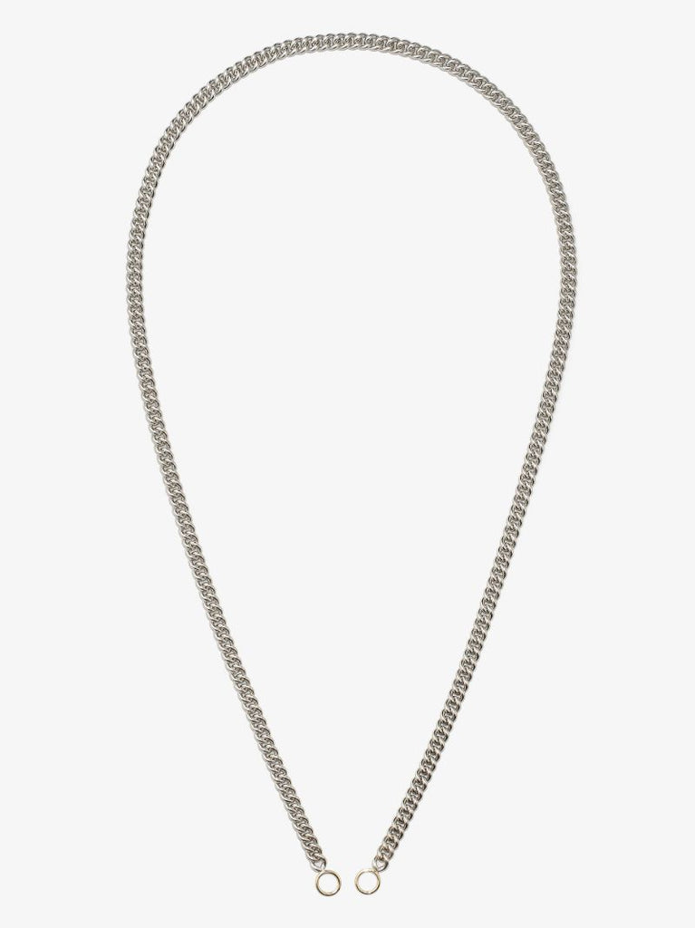 Sterling Silver and 14k Yellow Gold Heavy Curb Chain 22 Inch Necklace