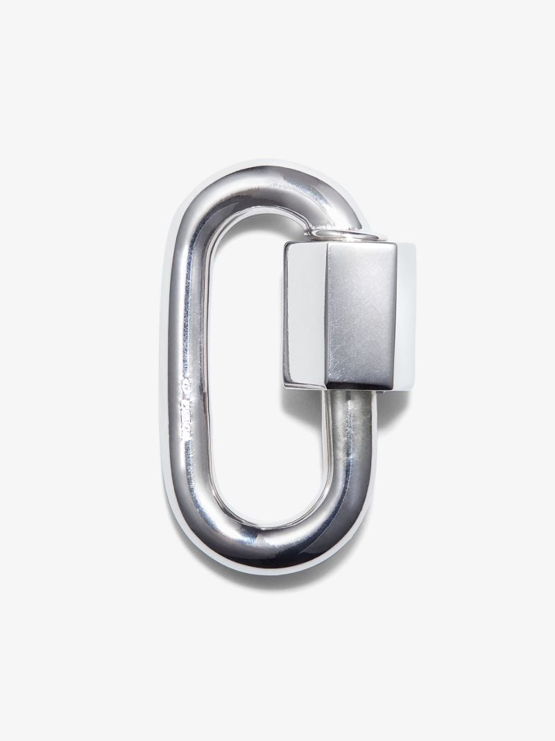 14k White Gold Chubby Medium Lock Charm