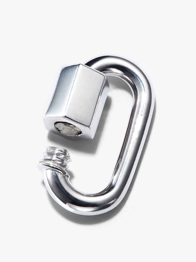 14k White Gold Chubby Medium Lock Charm