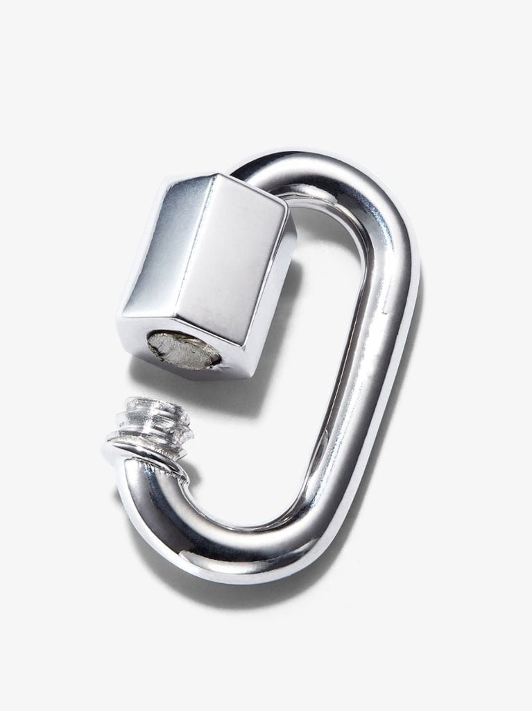 14k White Gold Chubby Medium Lock Charm