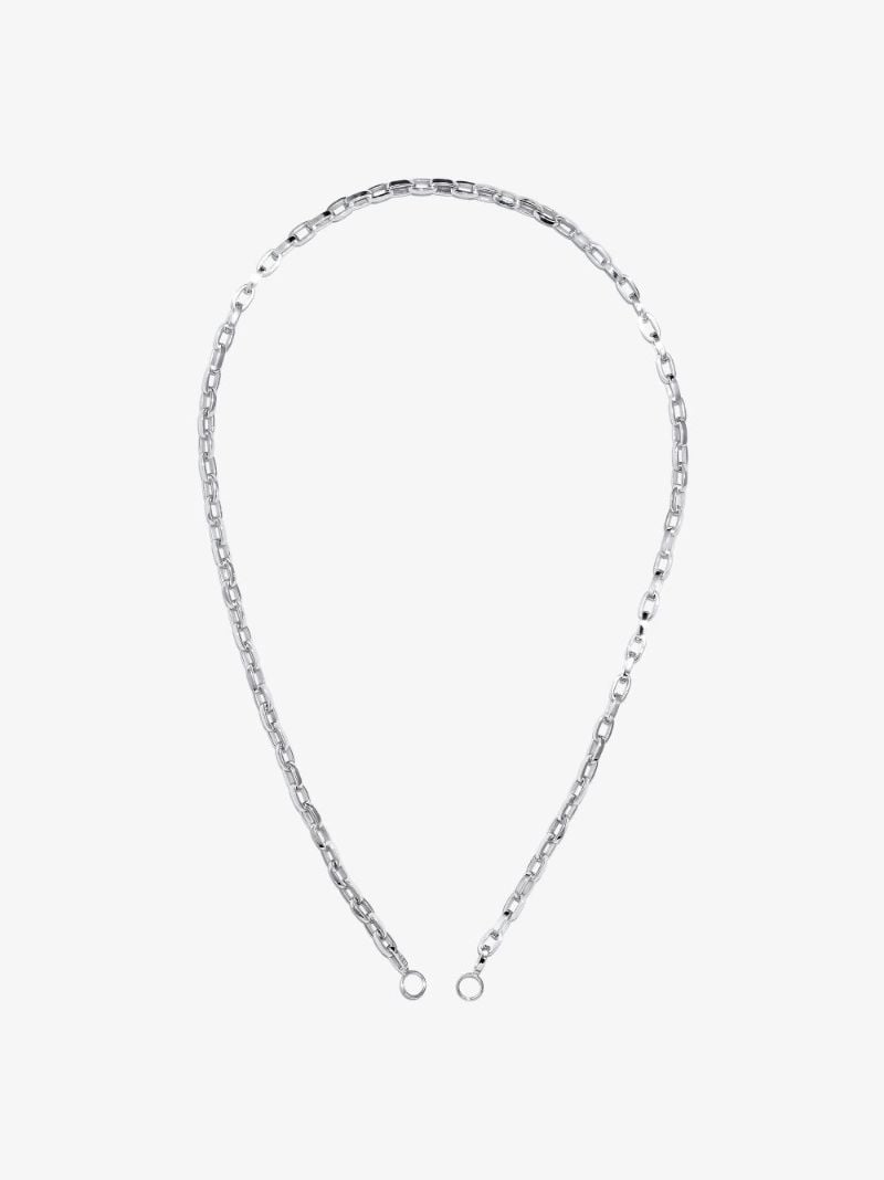 14k White Gold Biker Chain 20 Inch Necklace