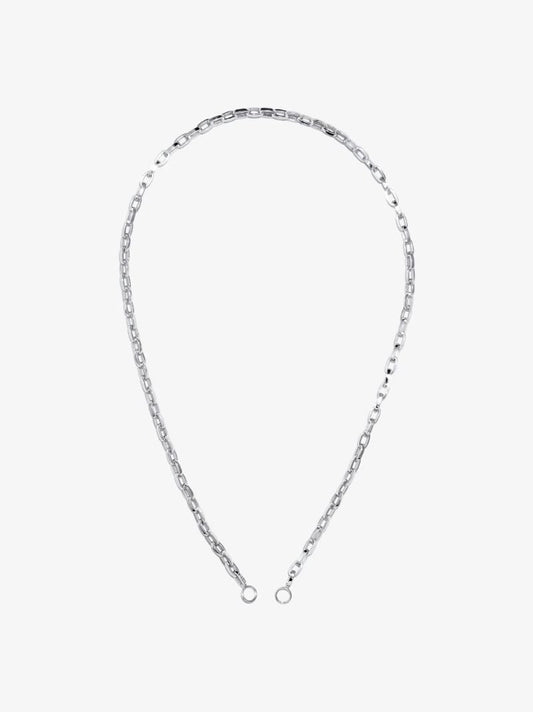 14k White Gold Biker Chain 20 Inch Necklace