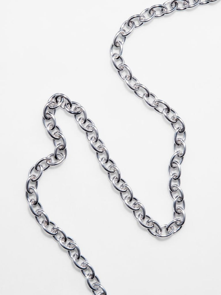 14k White Gold Pulley Chain 22 Inch Necklace