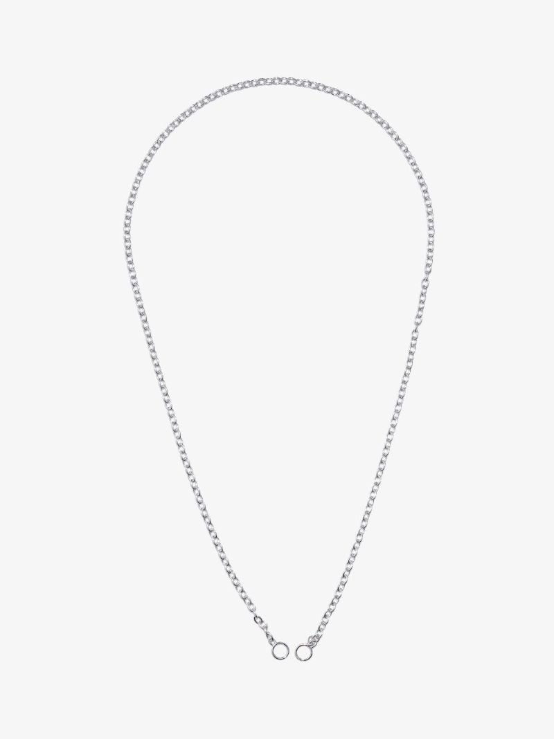 14k White Gold Pulley Chain 22 Inch Necklace