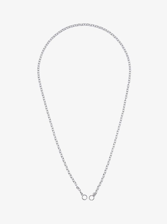 14k White Gold Pulley Chain 22 Inch Necklace