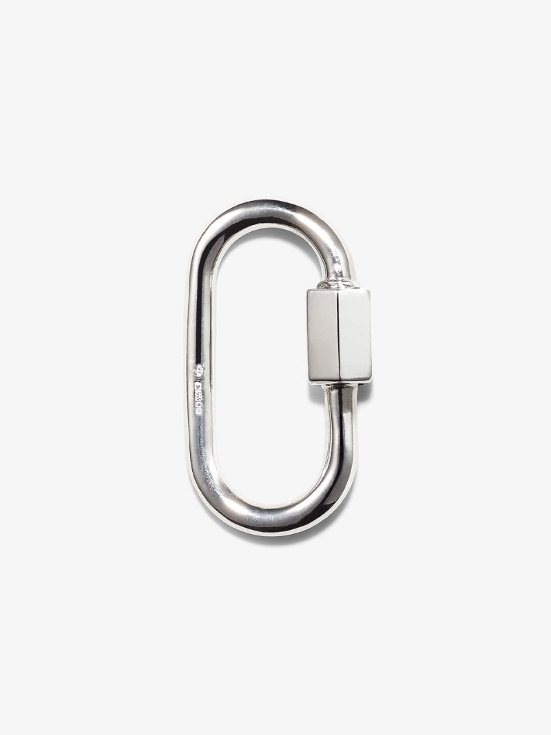 14k White Gold Medium Lock Charm