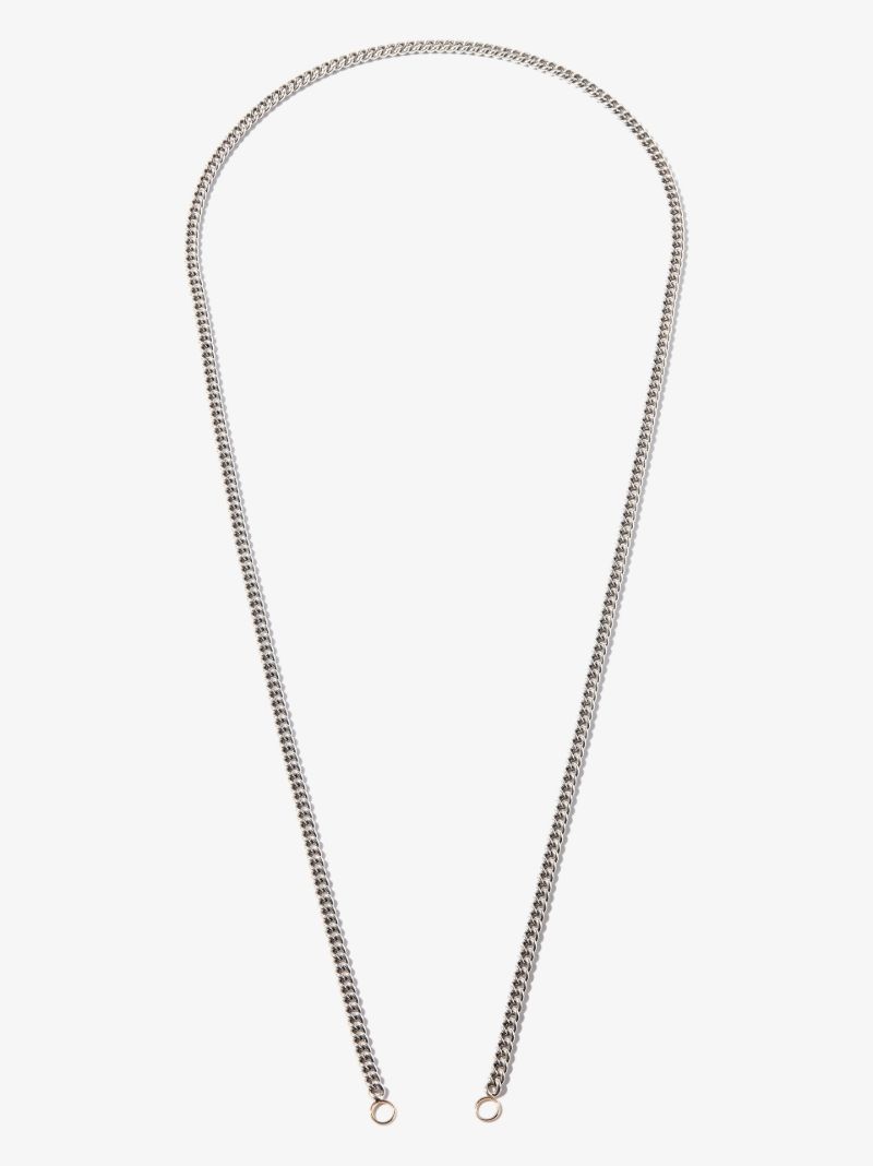 Sterling Silver and 14k Yellow Gold Heavy Curb Chain 32 Inch Necklace