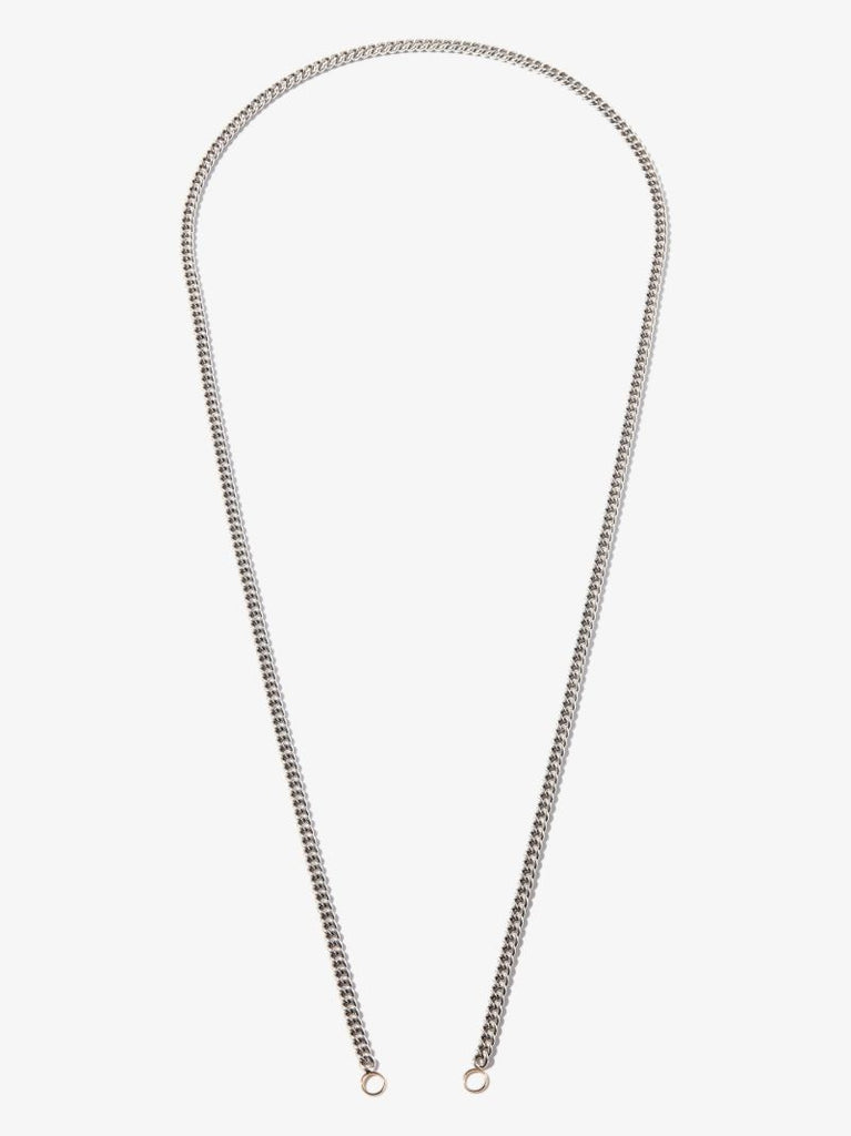 Sterling Silver and 14k Yellow Gold Heavy Curb Chain 32 Inch Necklace