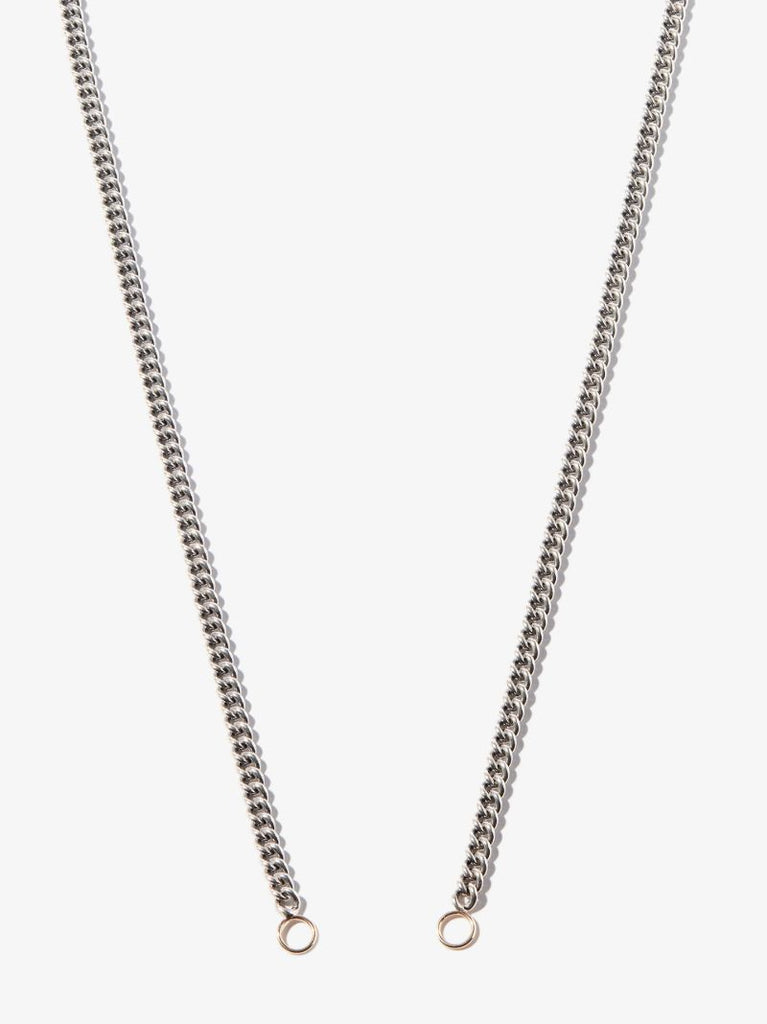 Sterling Silver and 14k Yellow Gold Heavy Curb Chain 32 Inch Necklace