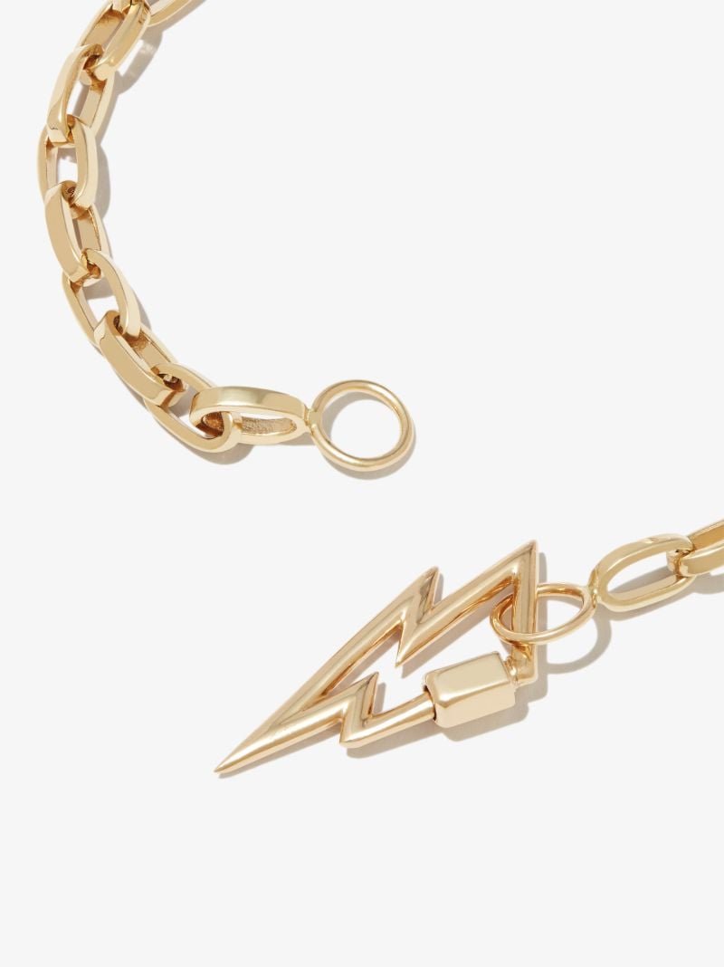 14k Yellow Gold Biker Chain 7 Inch Bracelet