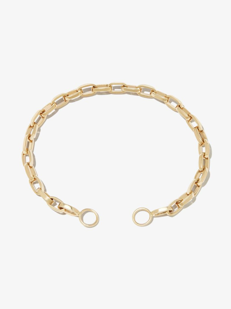 14k Yellow Gold Biker Chain 7 Inch Bracelet