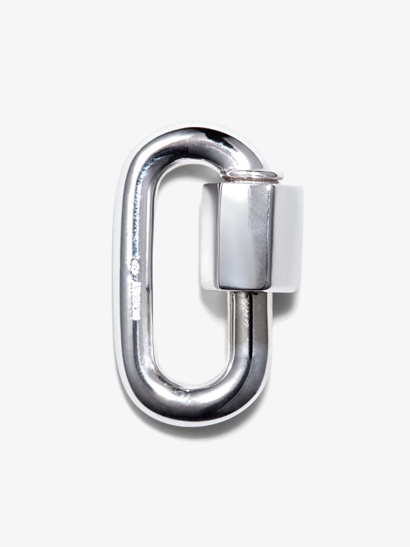 14k White Gold Chubby Baby Lock Charm