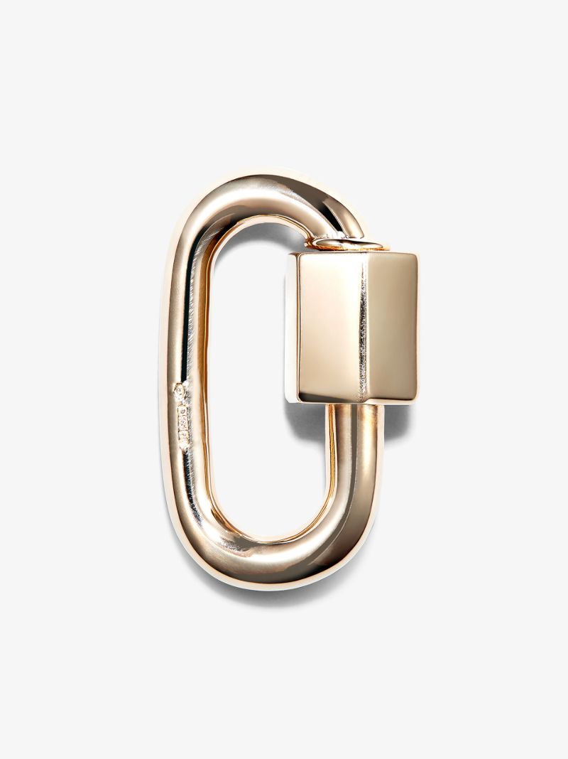 14k Yellow Gold Chubby Medium Lock Charm