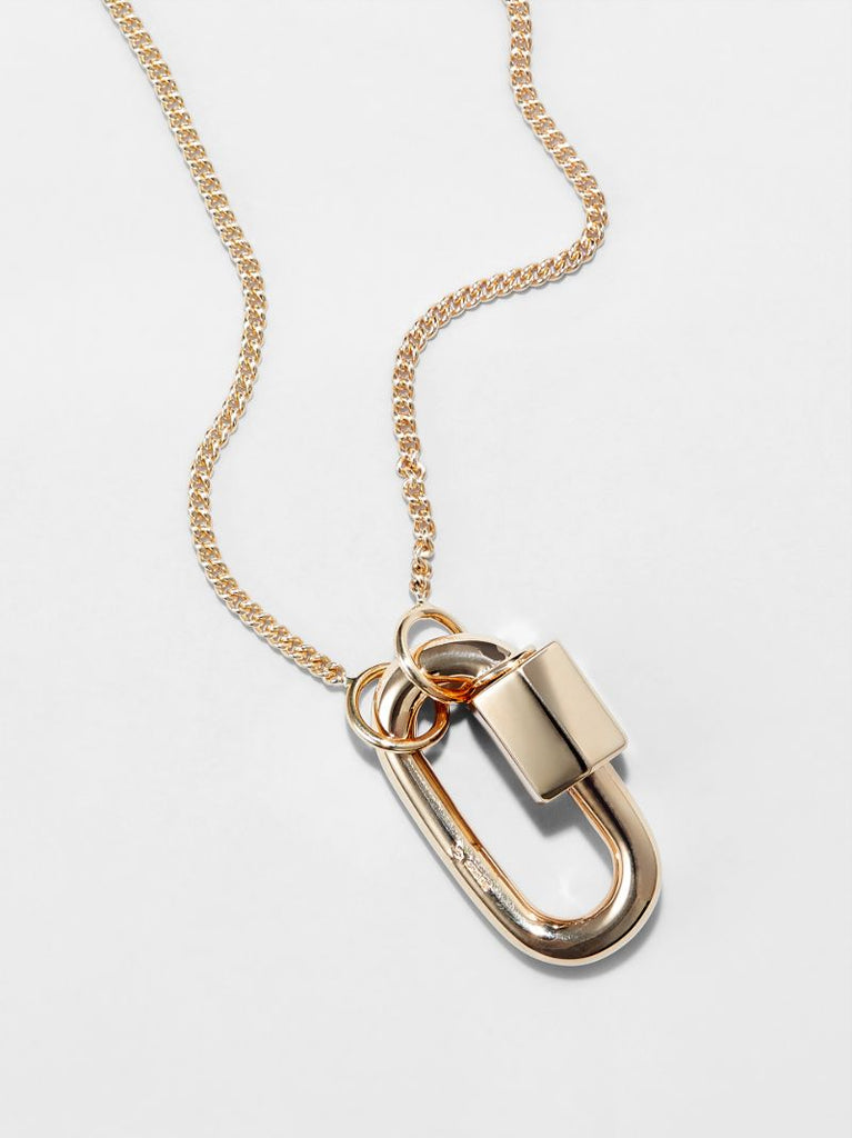 14k Yellow Gold Chubby Medium Lock Charm