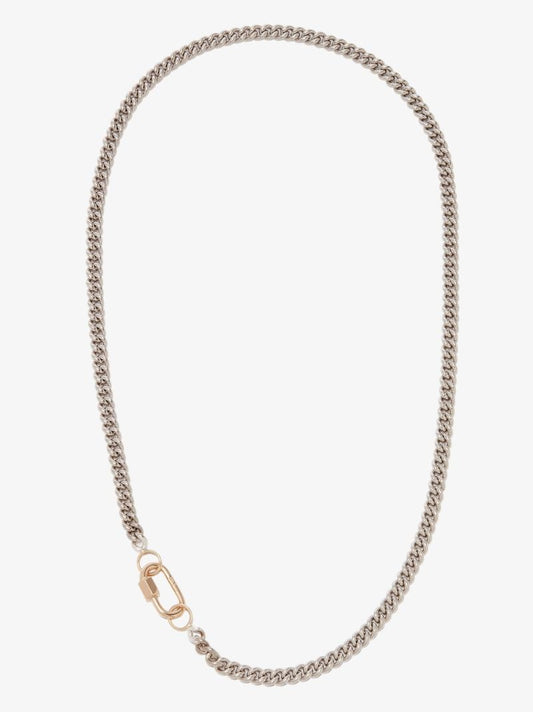 14k Yellow Gold Baby Lock Heavy Curb Chain Necklace