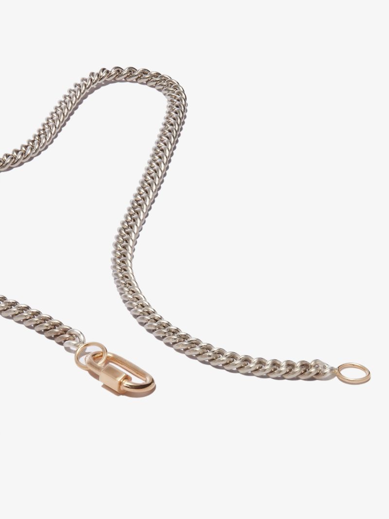 14k Yellow Gold Baby Lock Heavy Curb Chain Necklace