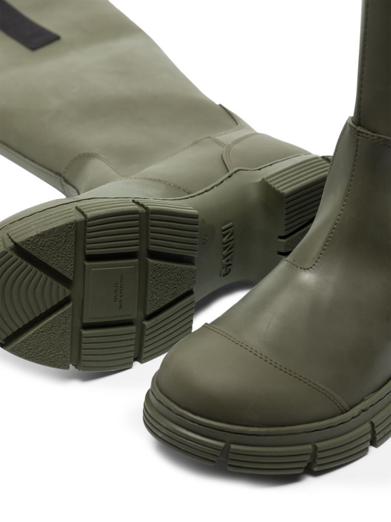 Green Knee-high Rubber Boots