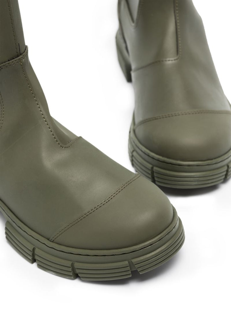 Green Knee-high Rubber Boots