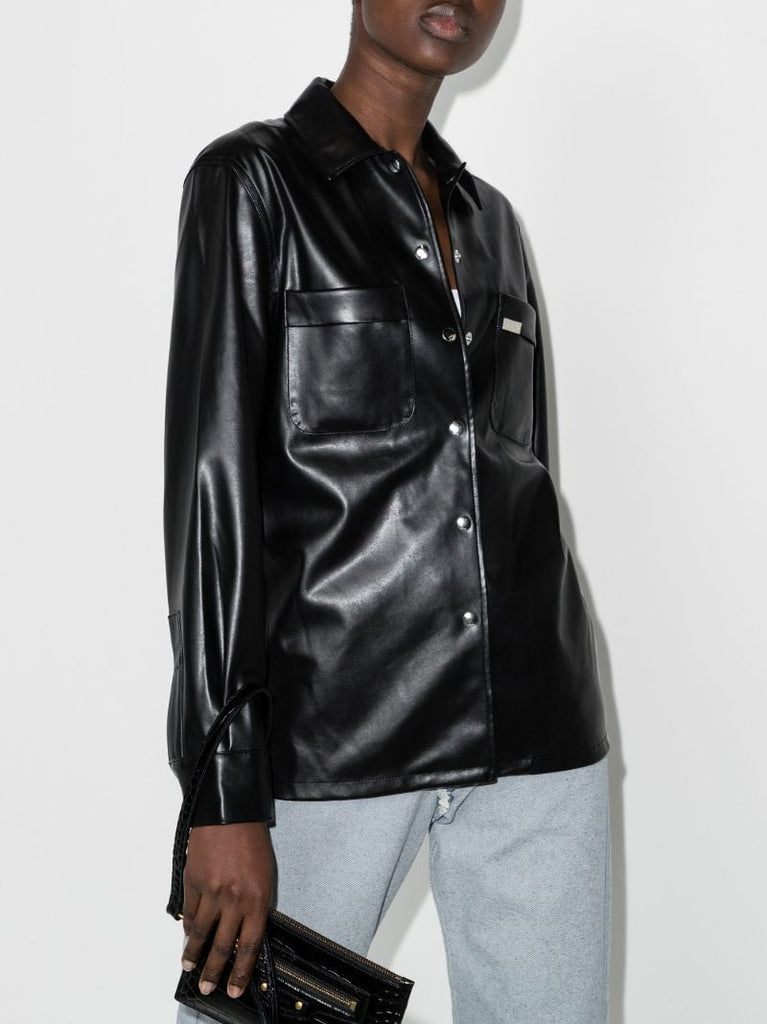 Barry Faux Leather Shirt