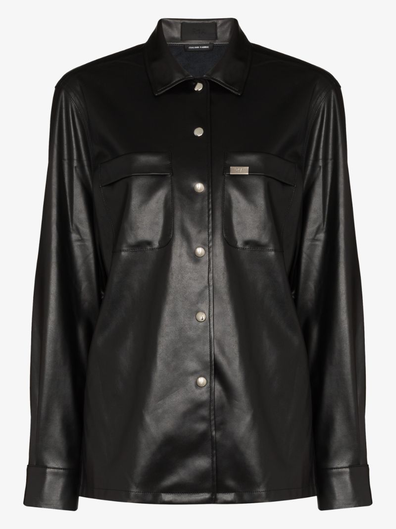 Barry Faux Leather Shirt