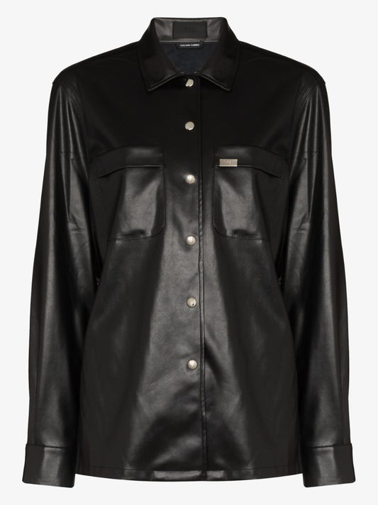 Barry Faux Leather Shirt