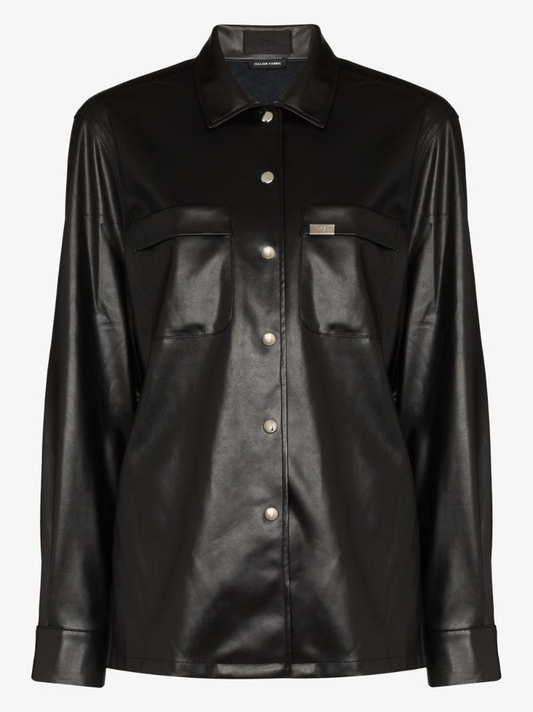 Barry Faux Leather Shirt