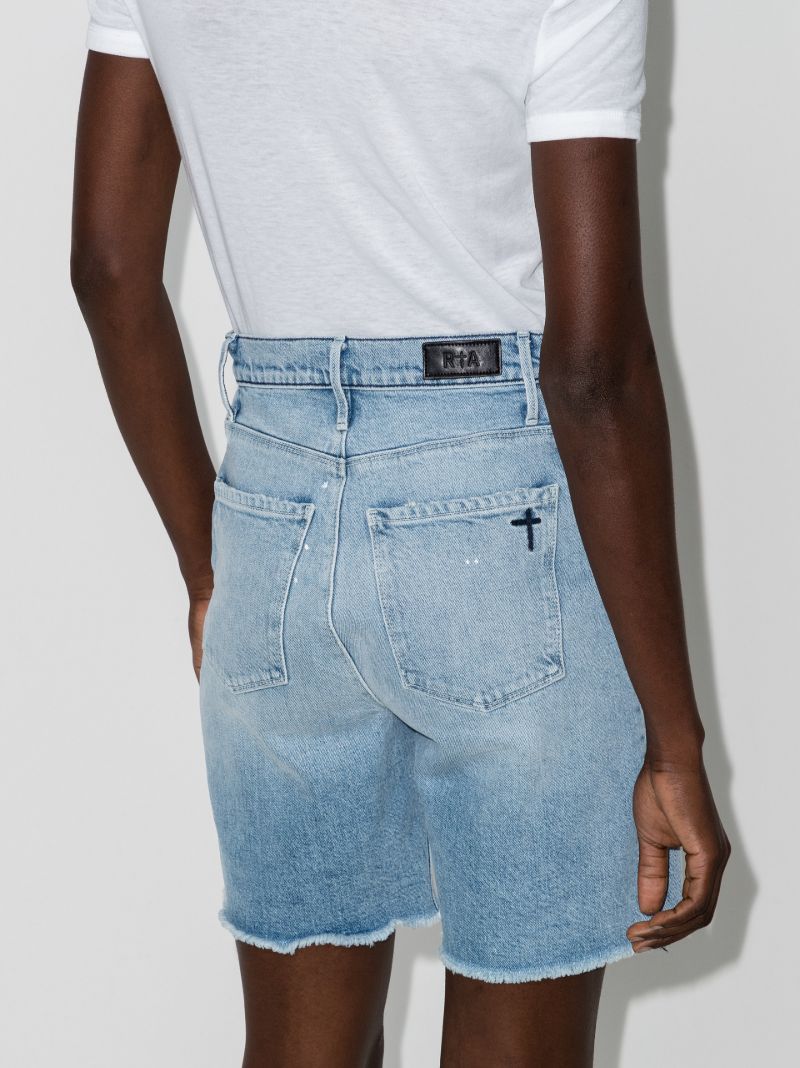 Hesper Paint Splatter Denim Shorts