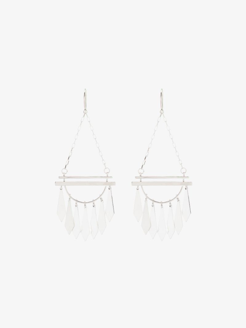 Silver Tone Dancing Earrings
