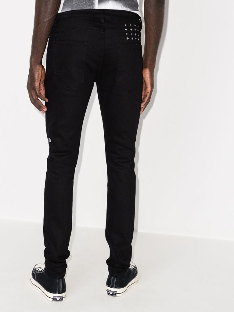 Black Van Winkle Ace Slice Skinny Jeans